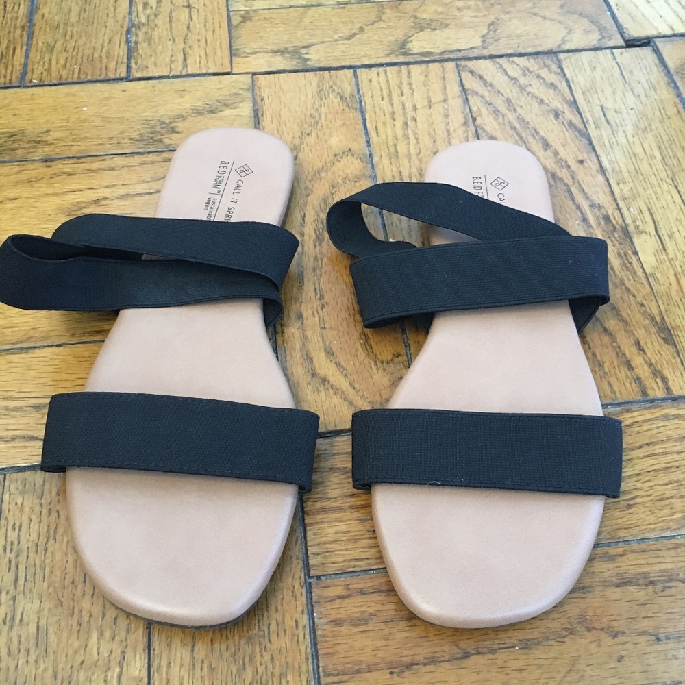 Call it Spring black sandals